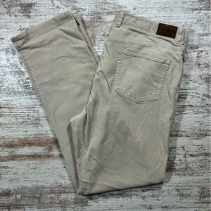 Men's Peter Millar Chinos cream ivory Corduroy stretch Pants size 42/36 tall